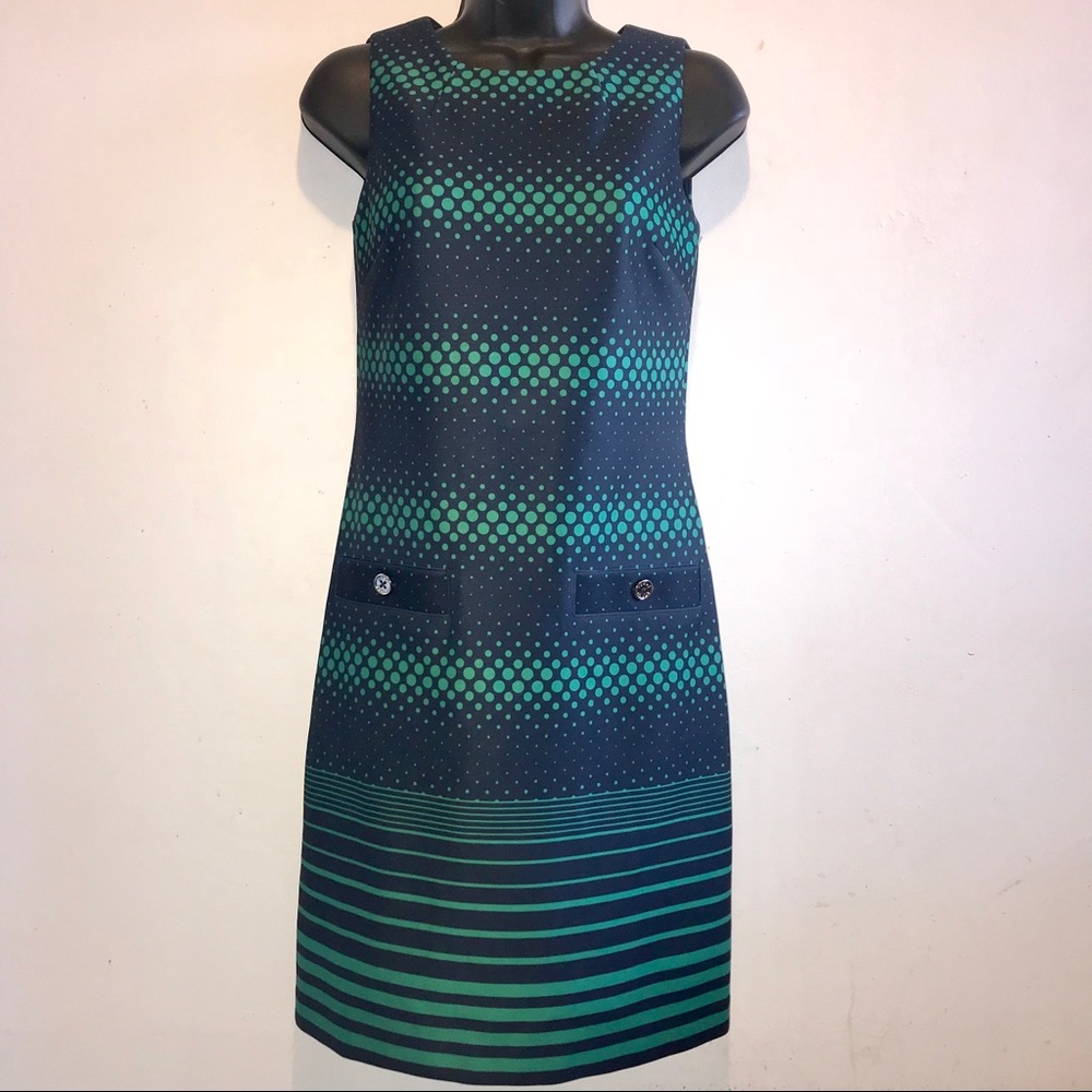 Tommy Hilfiger Navy Blue & Green Dress